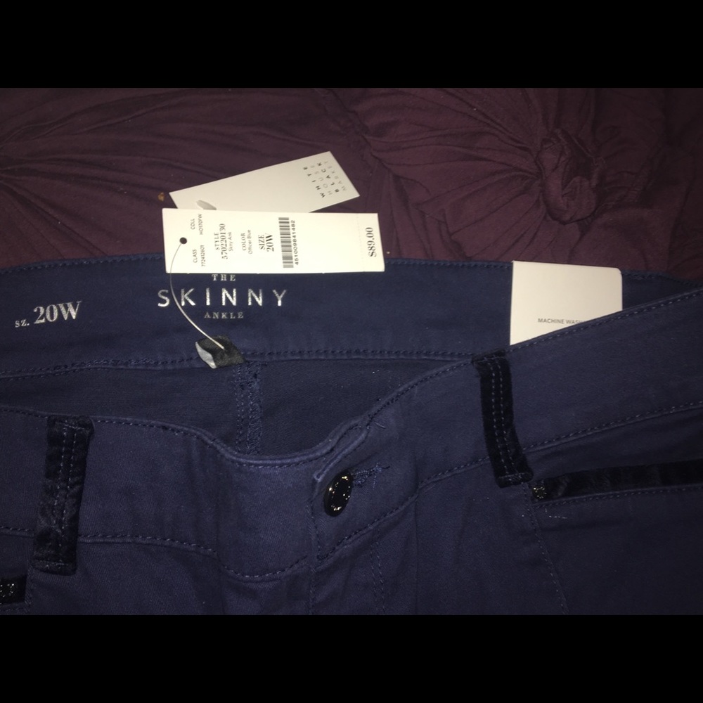 WHBM Plus Size Blue Ankle Pants